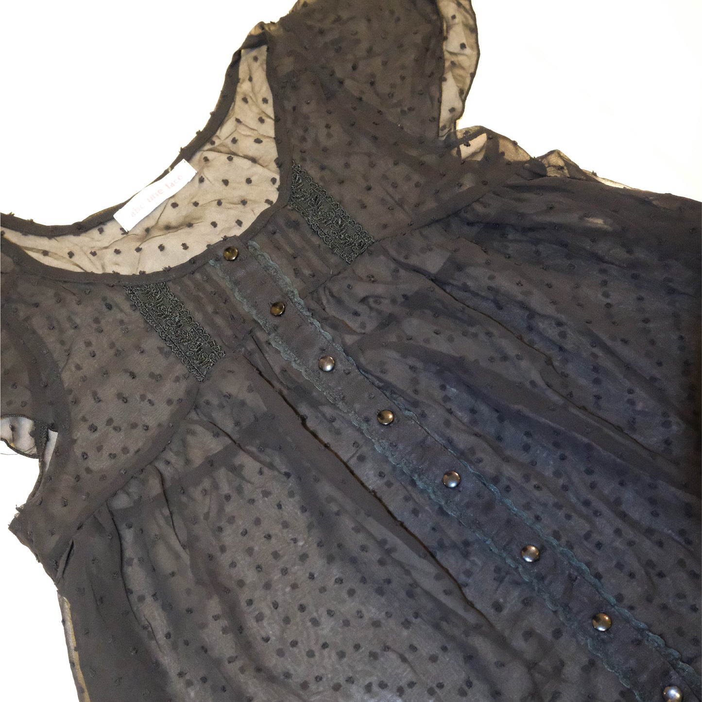 Polka Dots Mesh Top