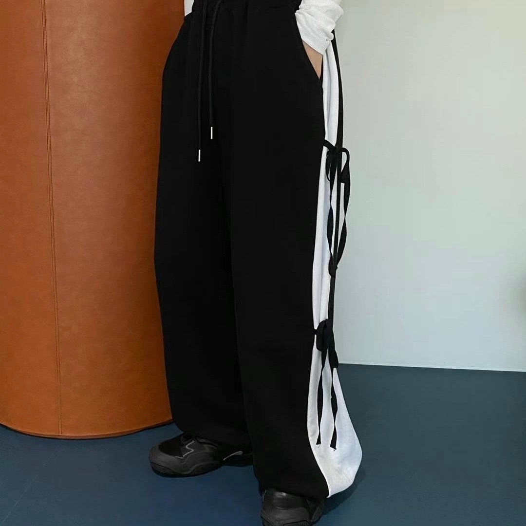 Double Bow Color-Block Pants