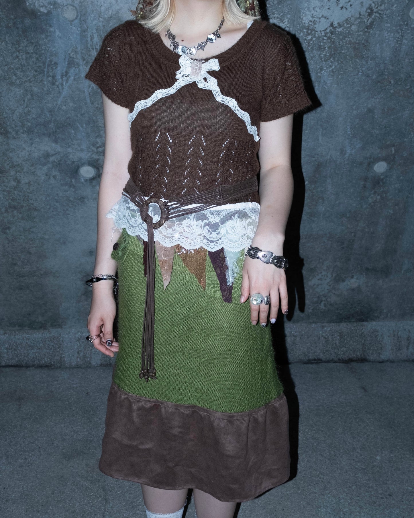 Remake Knit Patchwork Dress