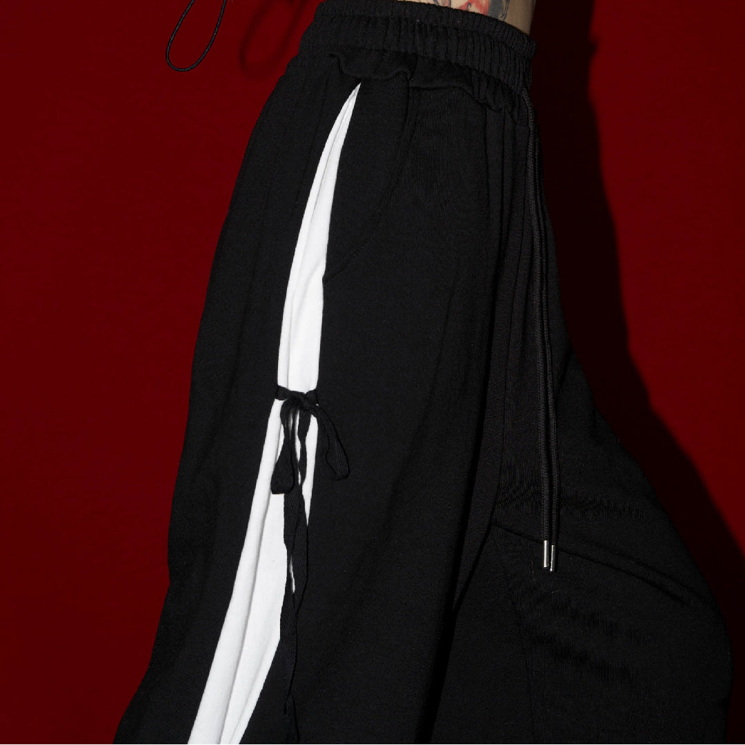 Double Bow Color-Block Pants