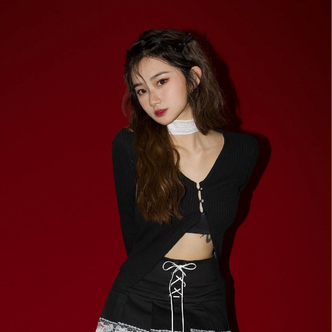 3 Button Straight Stripe Top