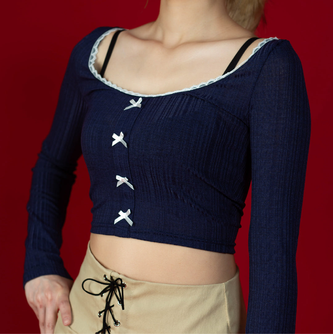 Ribbons Fitted Top