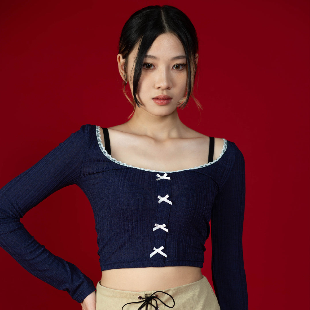 Ribbons Fitted Top