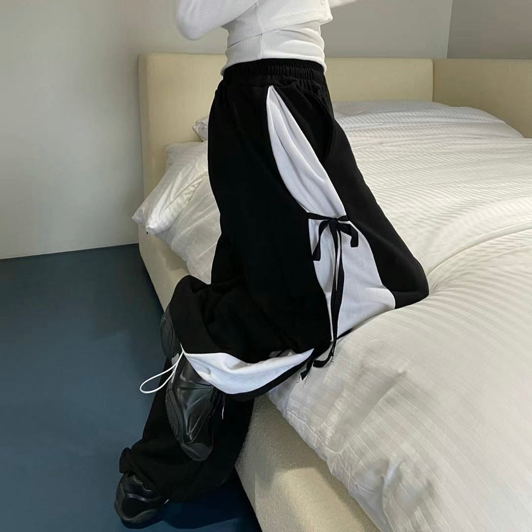 Double Bow Color-Block Pants