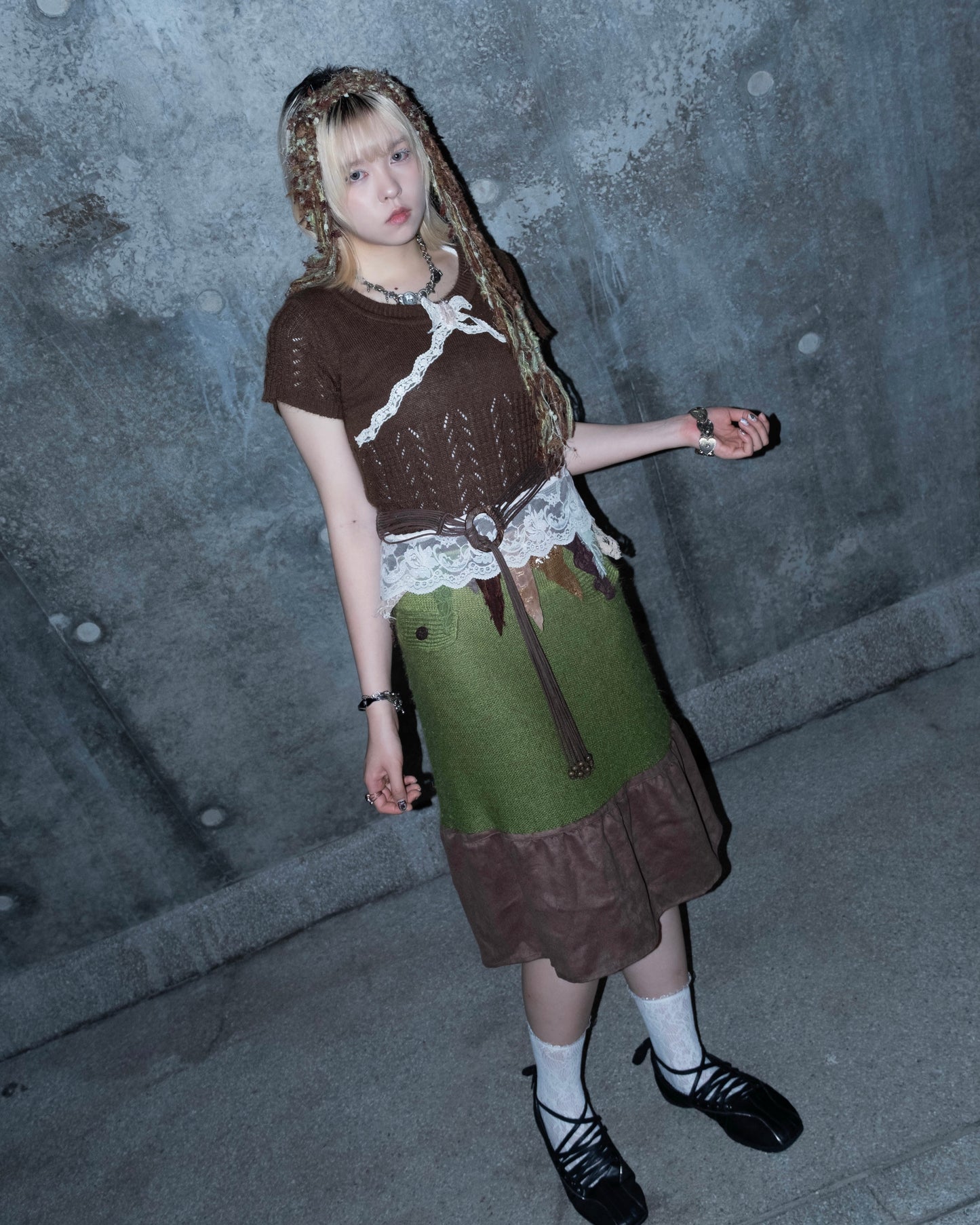 Remake Knit Patchwork Dress