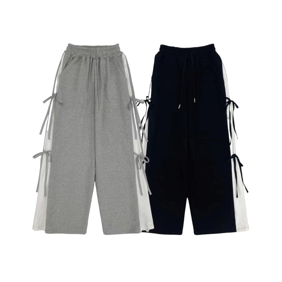 Double Bow Color-Block Pants