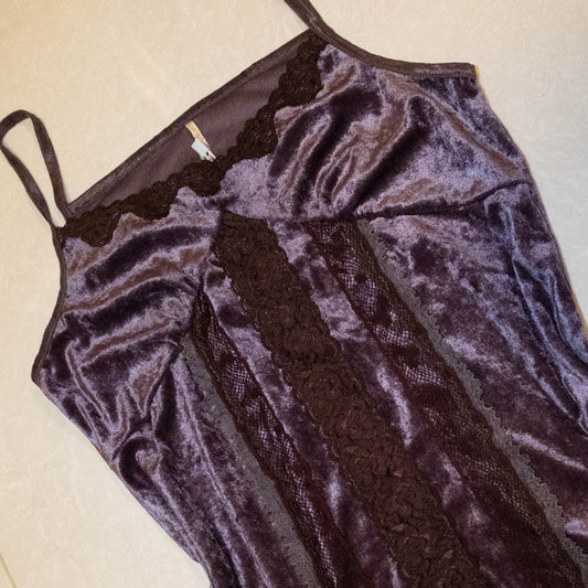 Violet Lace Velvet Cami