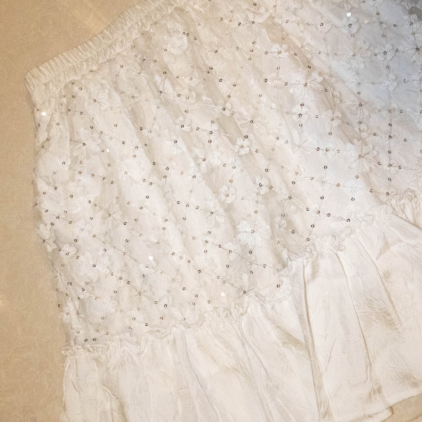 Frosted White Cream Skirt