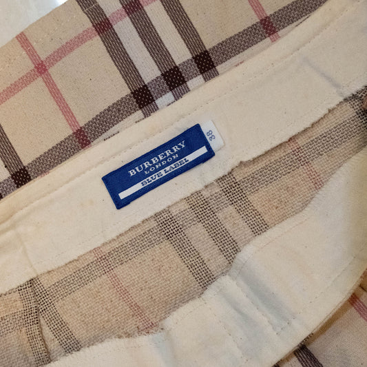 Burberry Plaid A-line Skirt
