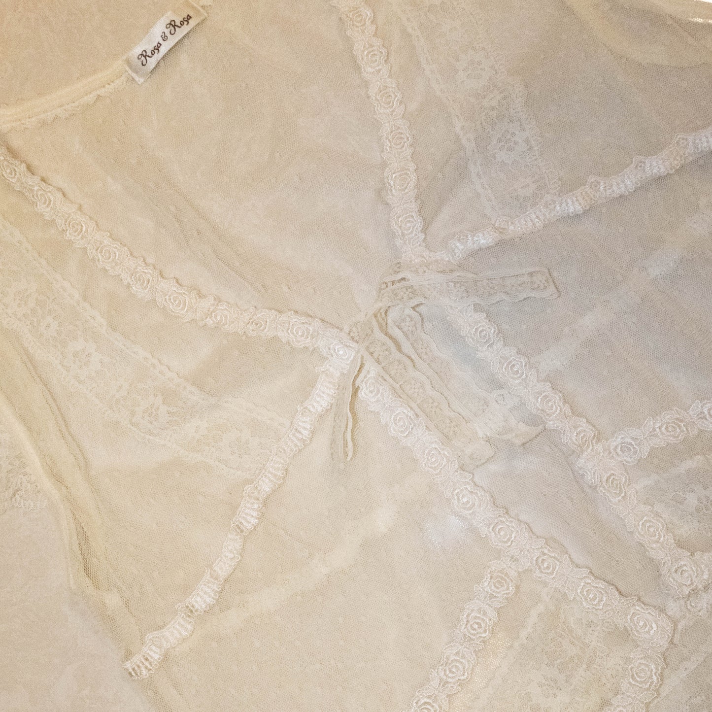 Cream Sheer Top