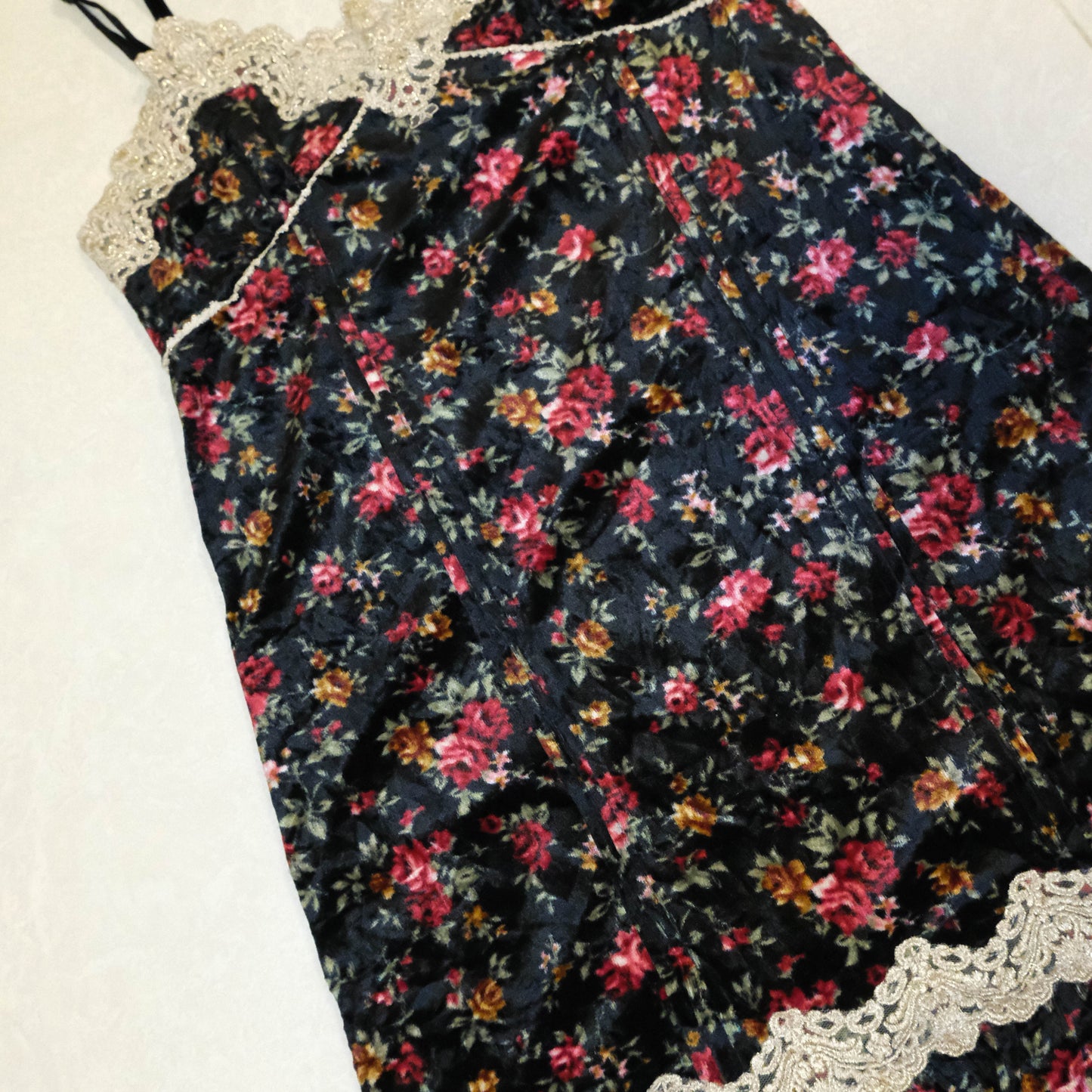 Flowery Velvet Cami Dress