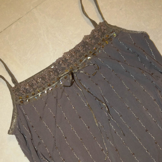 Mahogany Giltter Cami