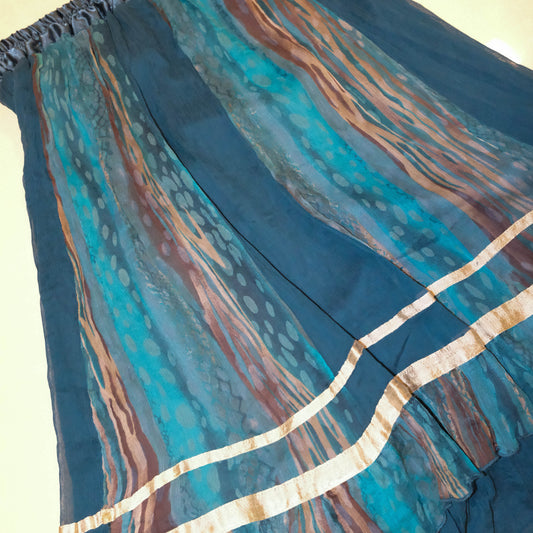 Turquoise Blue Maxi Skirt