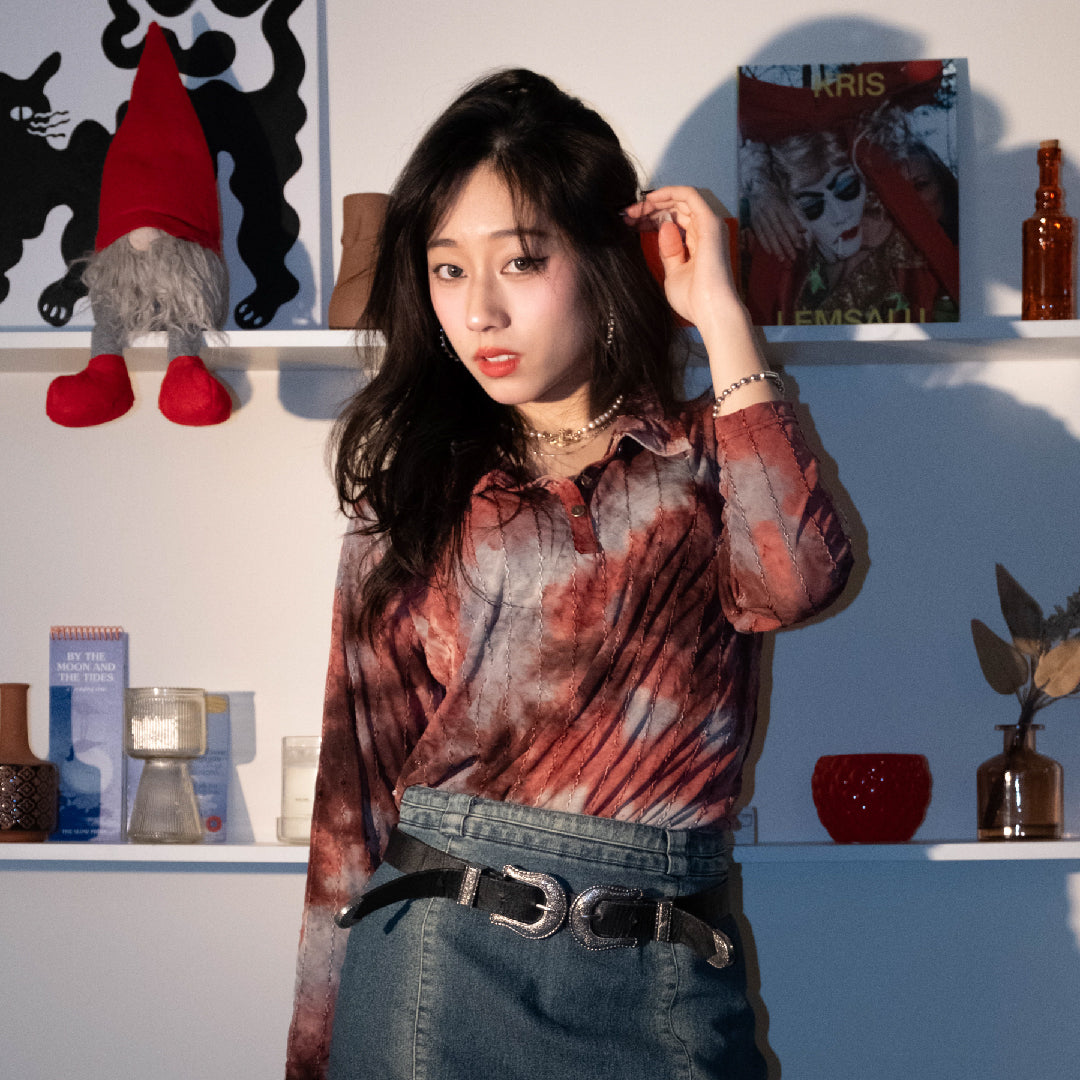 Tie-Dye Starry Blouse