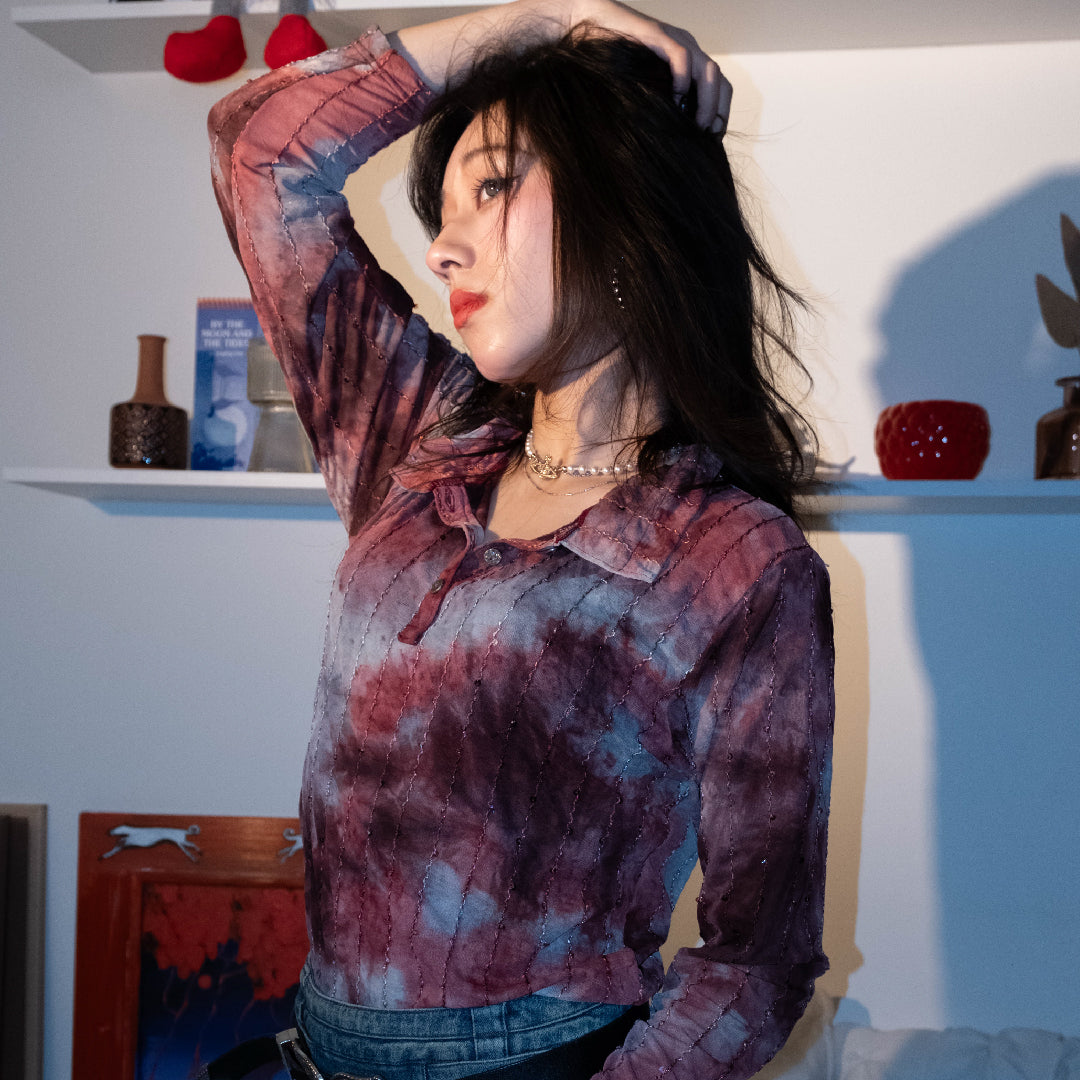 Tie-Dye Starry Blouse