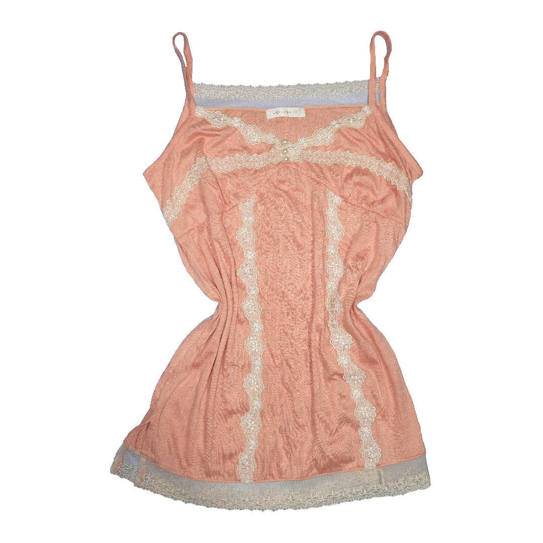 Peachy Pearl Lace Cami