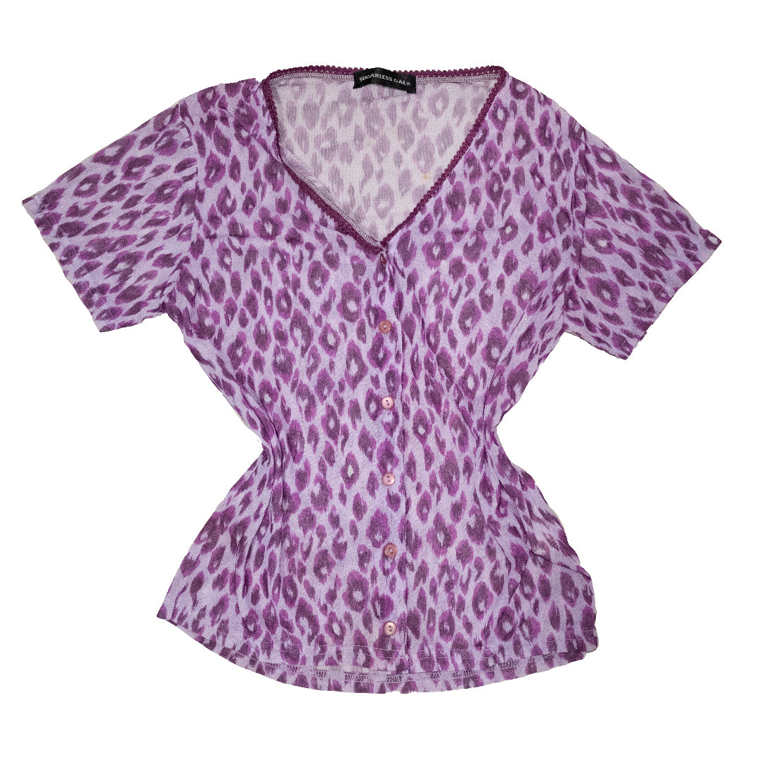 Grape Leopard Top