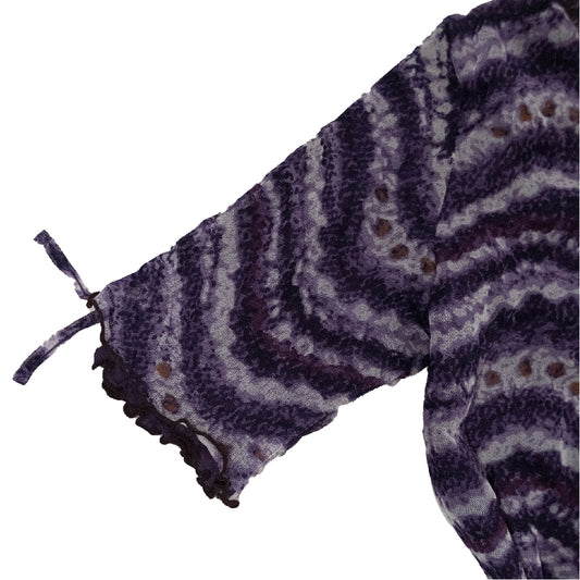 Amethyst Gem Double Layers Mesh Top