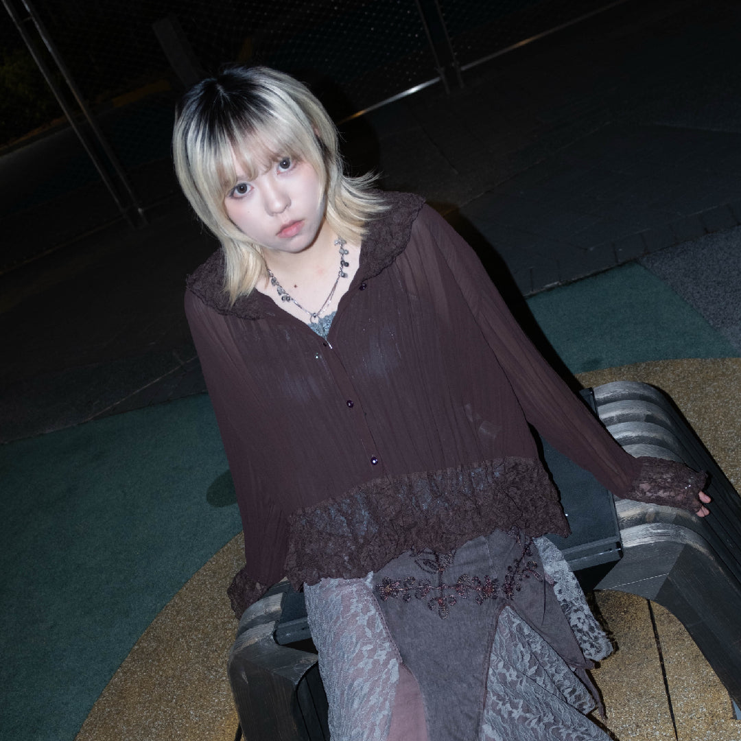 Fairy Mauve Lace Blouse