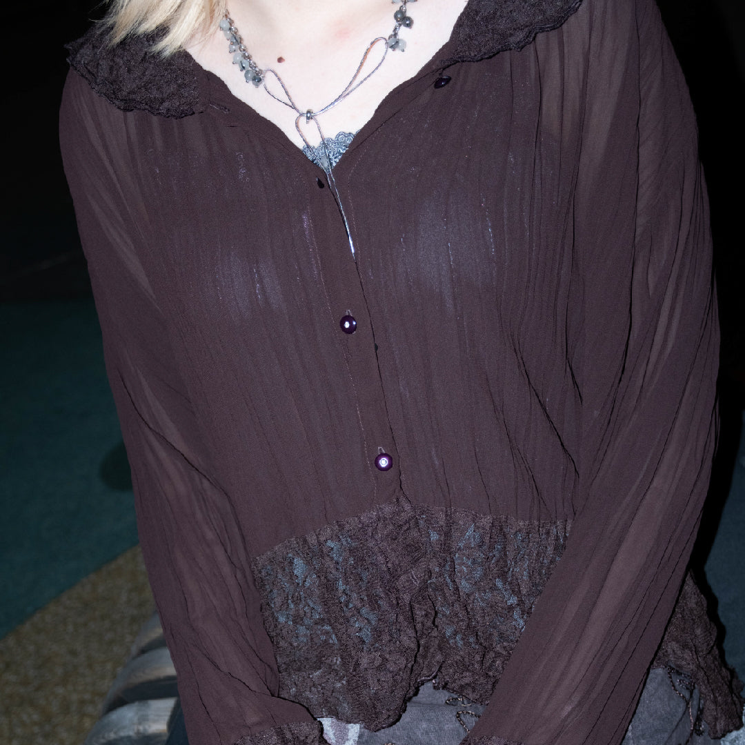 Fairy Mauve Lace Blouse