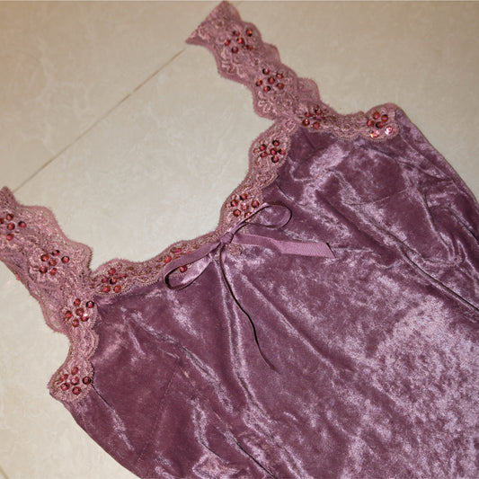 Plum Velvet Cami