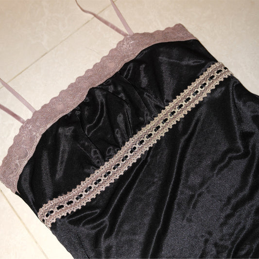 Jade Black Silk Cami