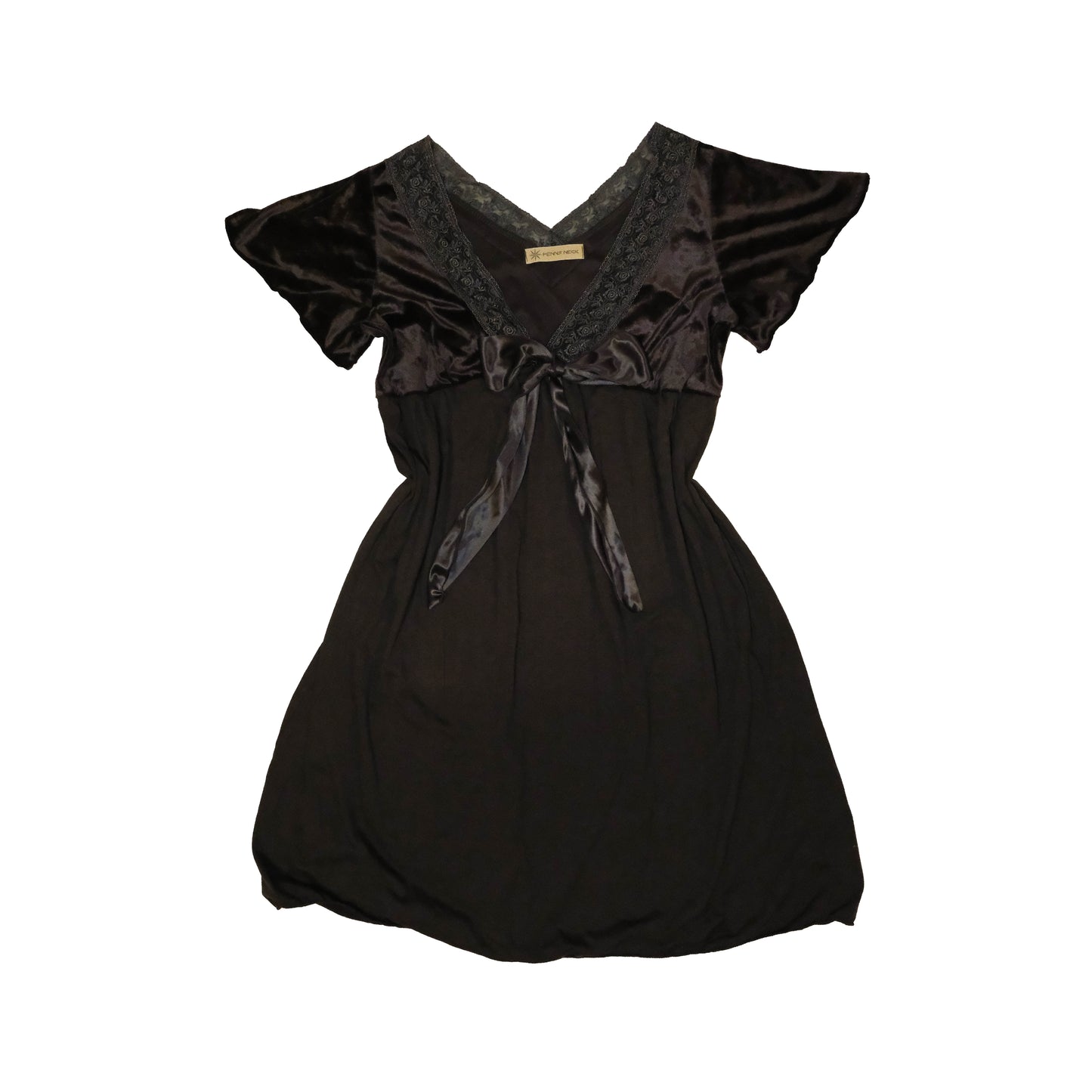 Black Velvet Ribbon Dress