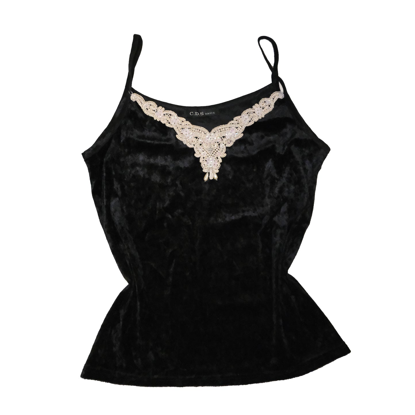 Black Velvet Pearl Cami
