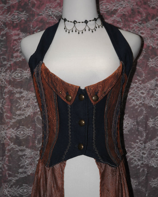Ozz Angelo Bronze Corset Outer Dress