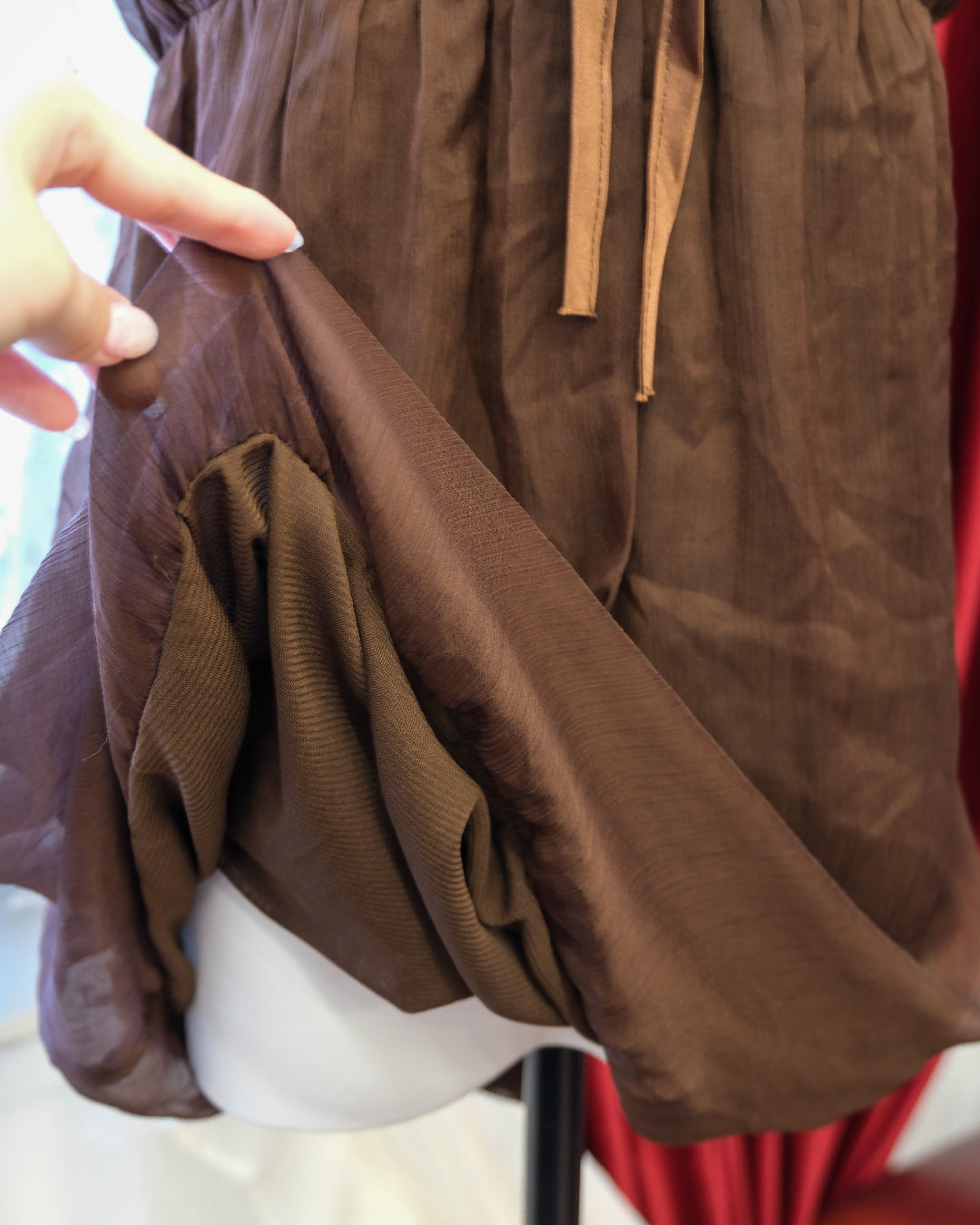 Mocha Gems Sheer Top