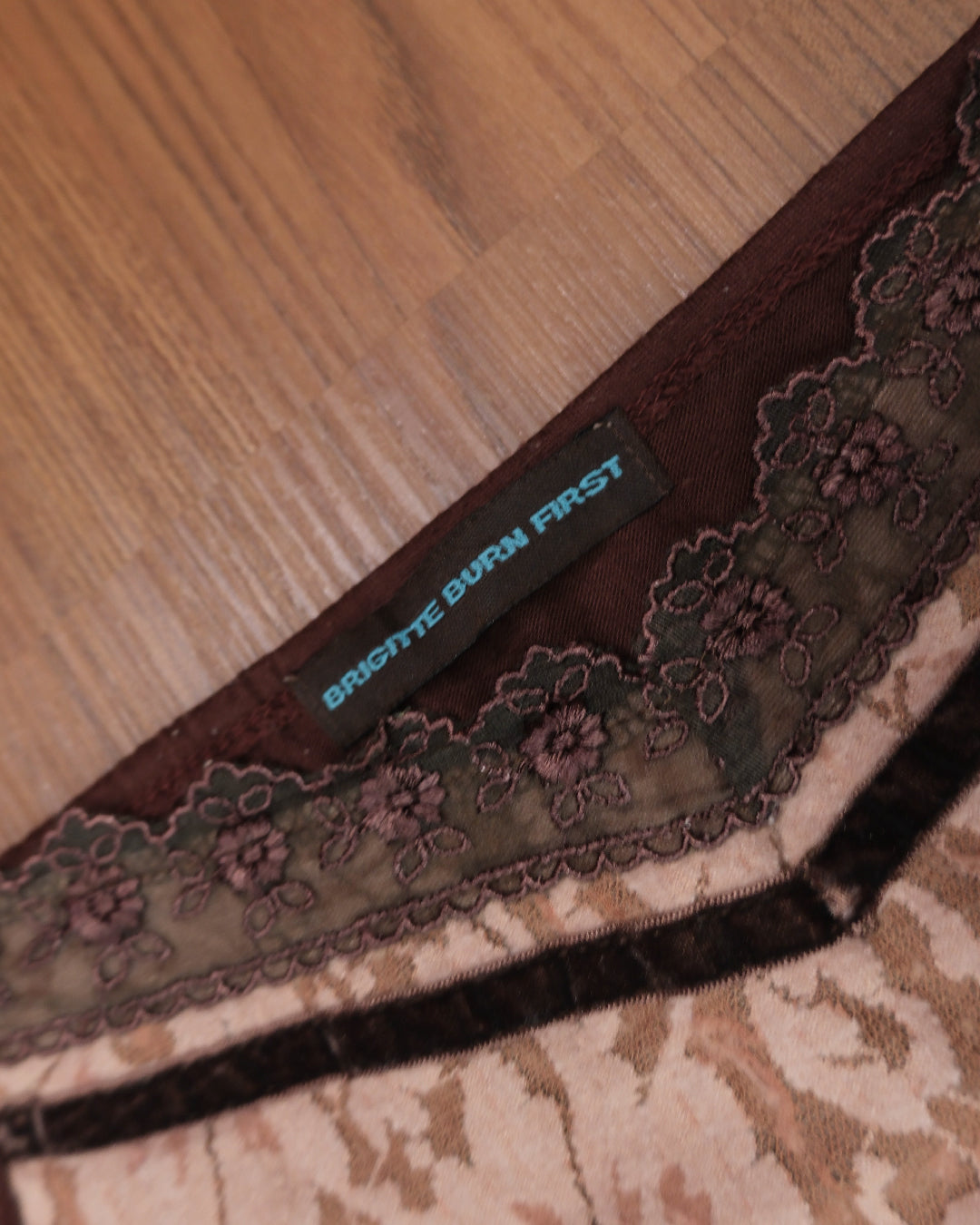 Peach Lace Patchwork Camisole