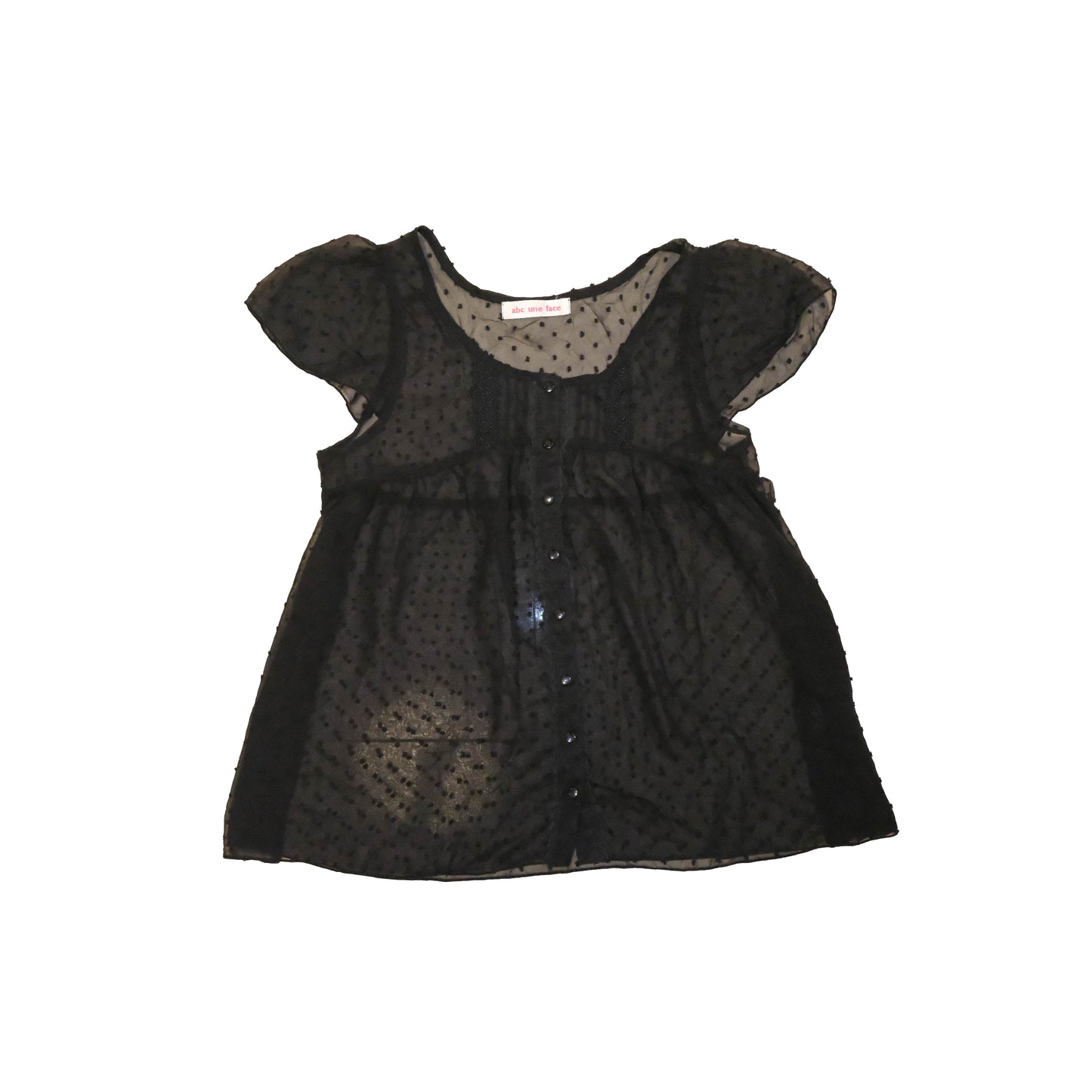 Polka Dots Mesh Top