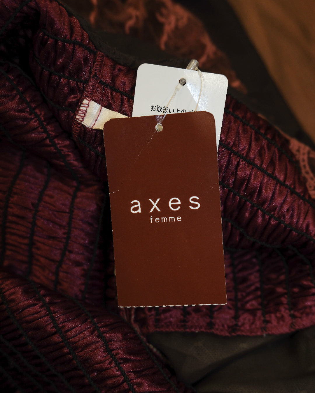Axes Femme Ribbon Wine Dress