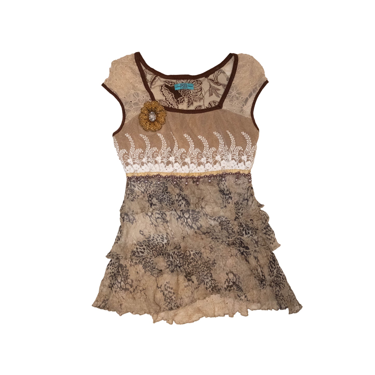 Vintage Pearl Mesh Top