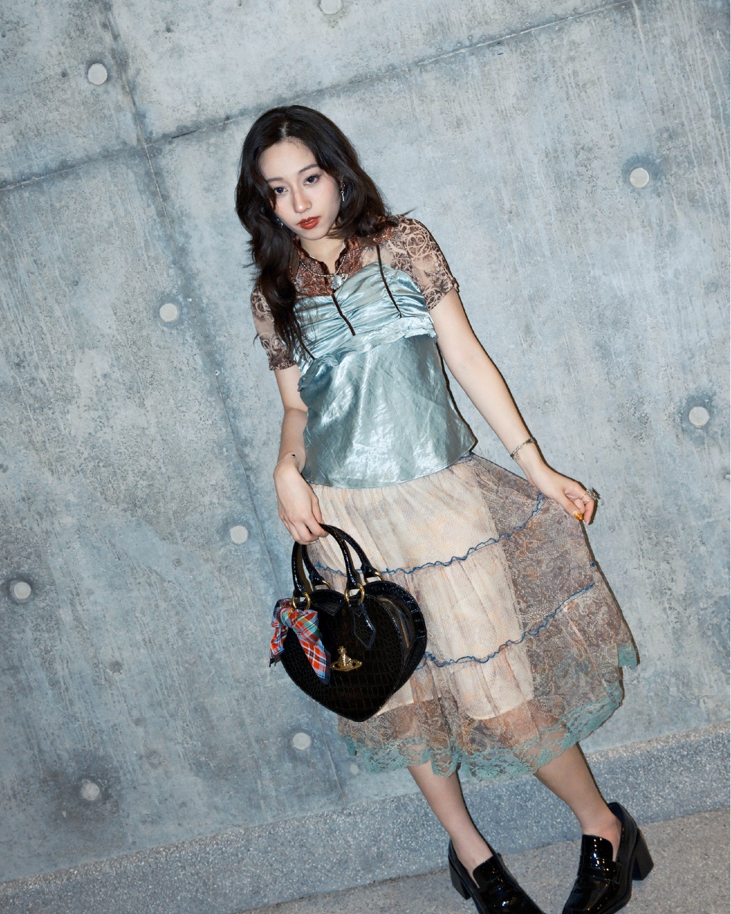 Antique Mesh Maxi Skirt