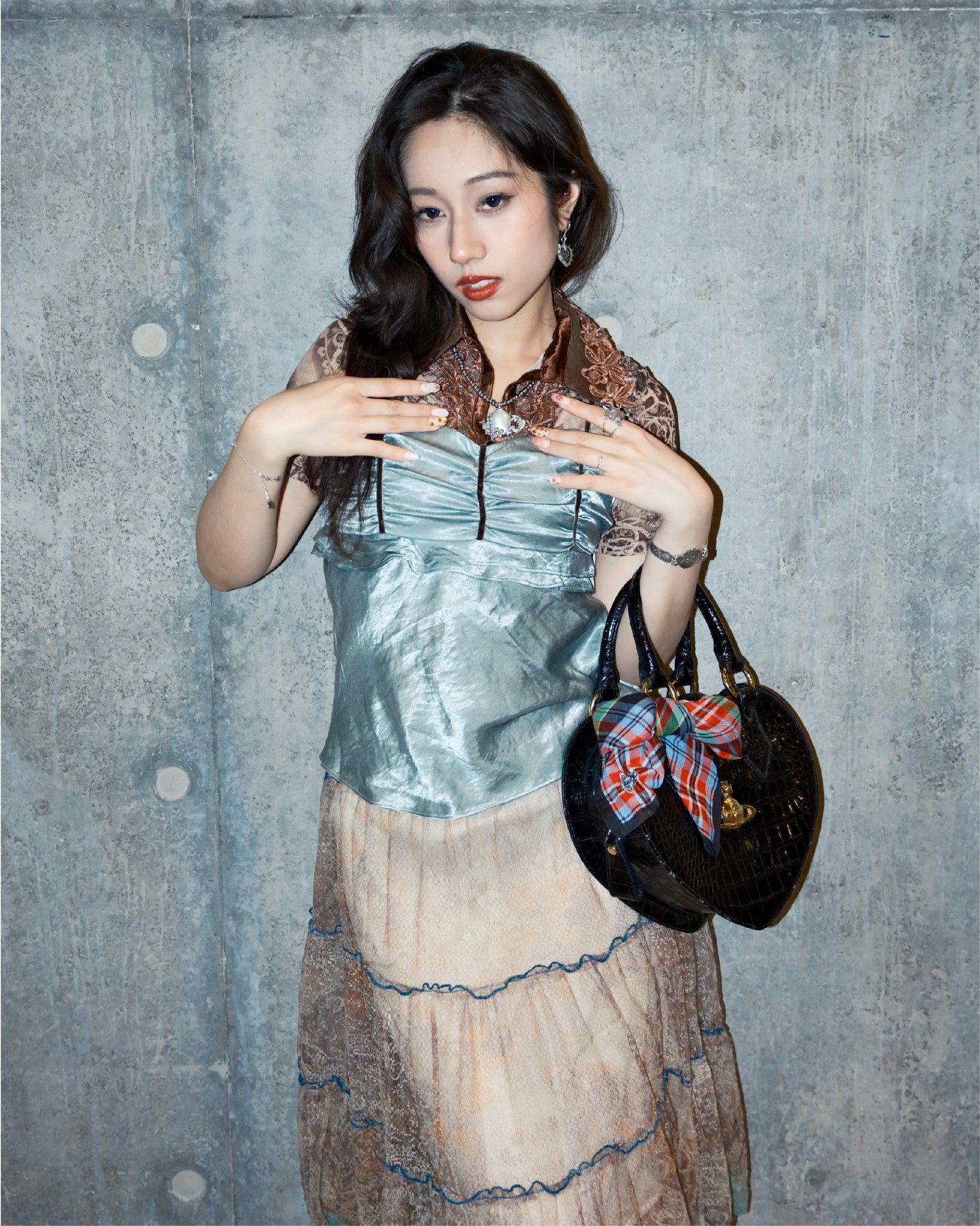 Antique Mesh Maxi Skirt