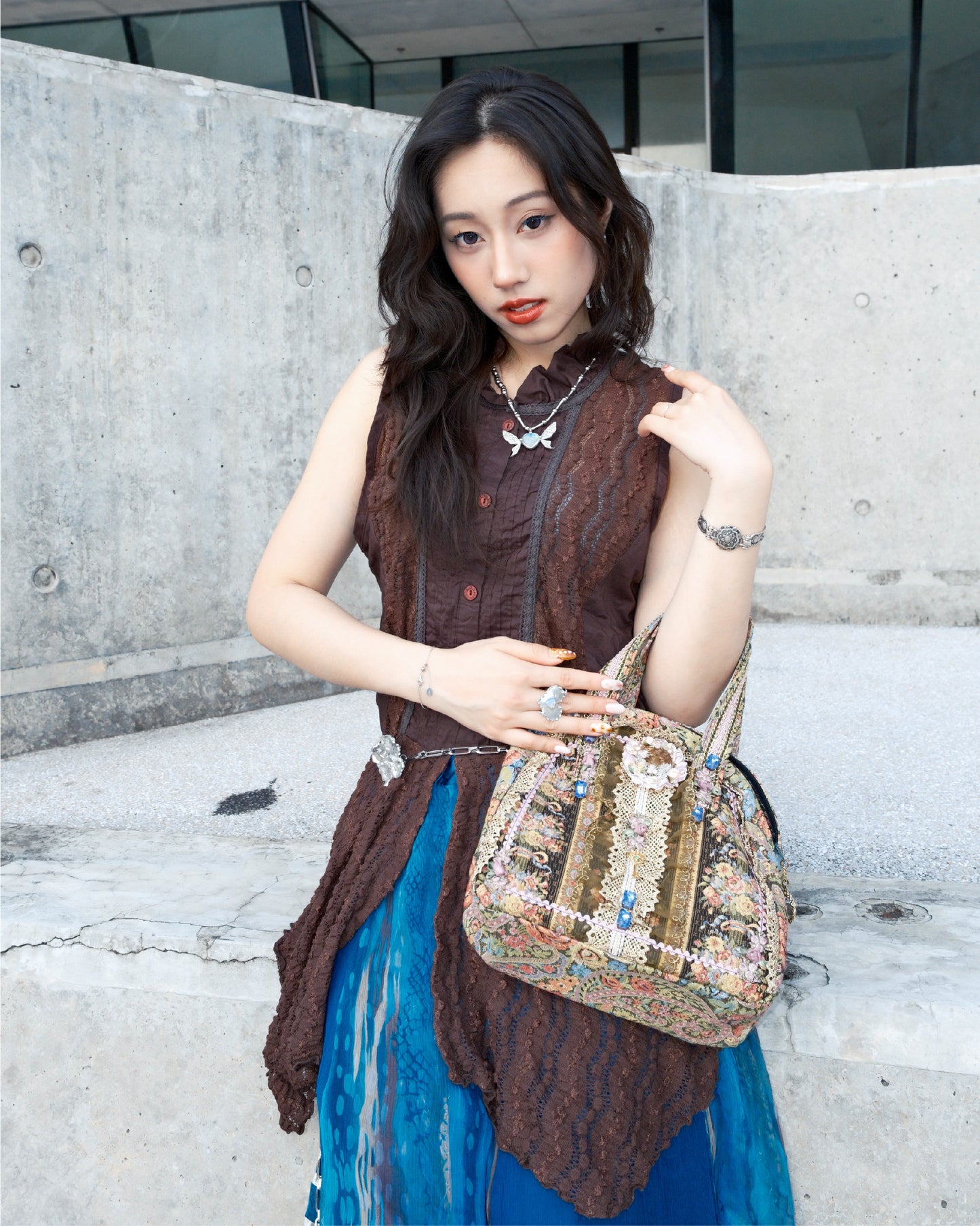Turquoise Blue Maxi Skirt