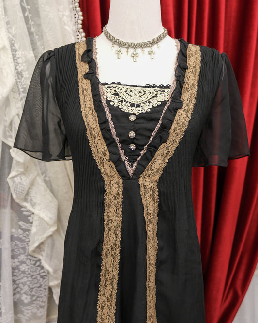 Axes Femme Gothic Black Sheer Dress