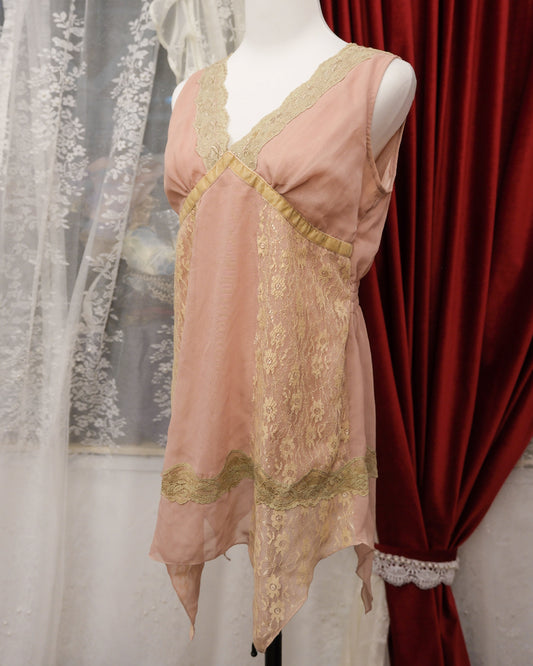 Axes Femme Peach Sheer Camisole