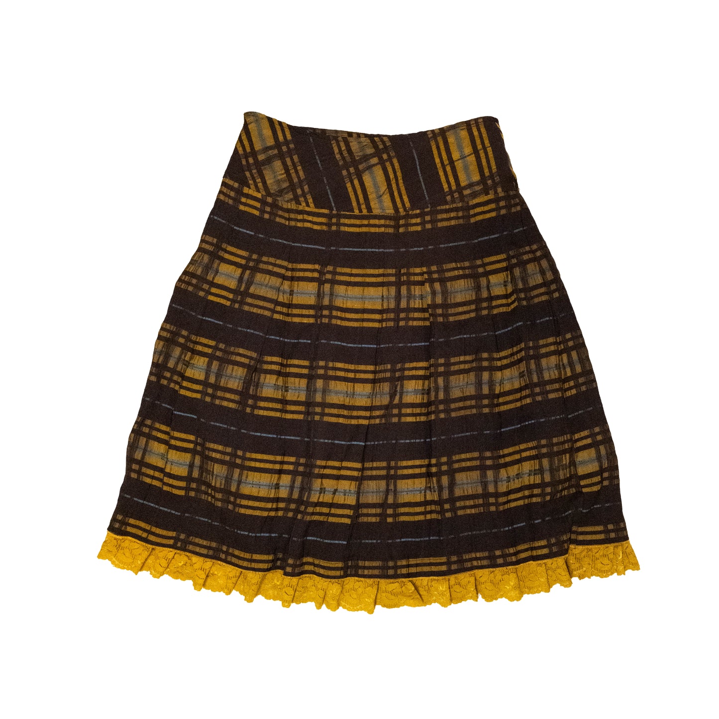 Buttermilk Plaid Midi Skirt