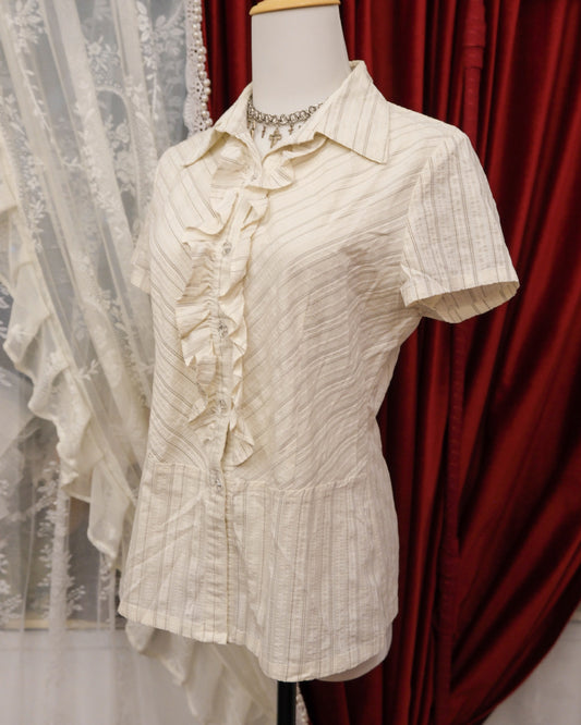 Stripe Ruffle Shirt