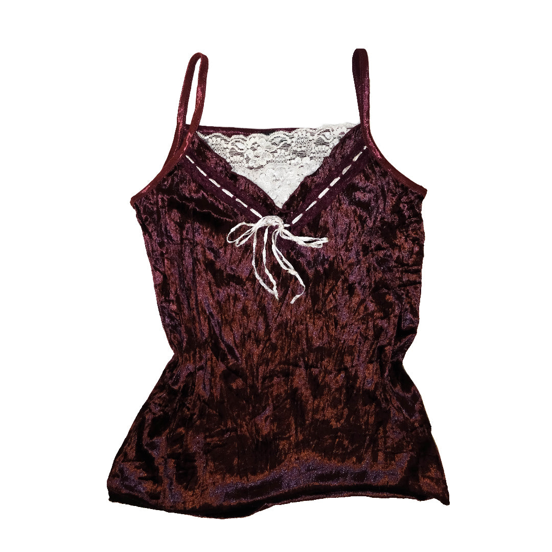 Red Wine Velvet Cami