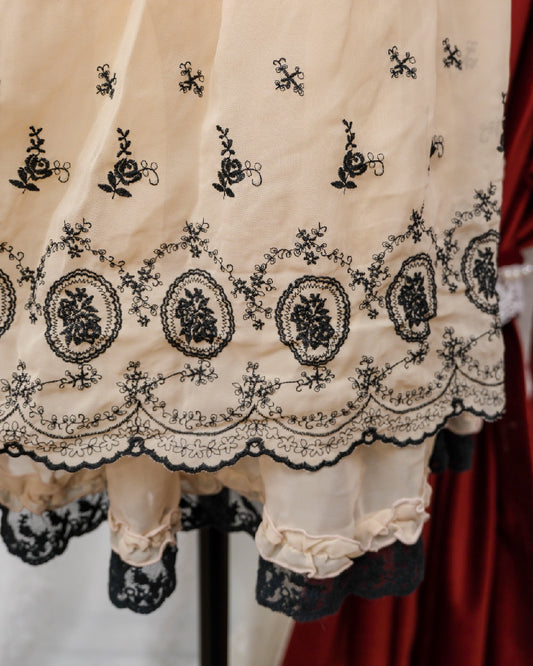 Axes Femme Cream Blush Gothic Skirt