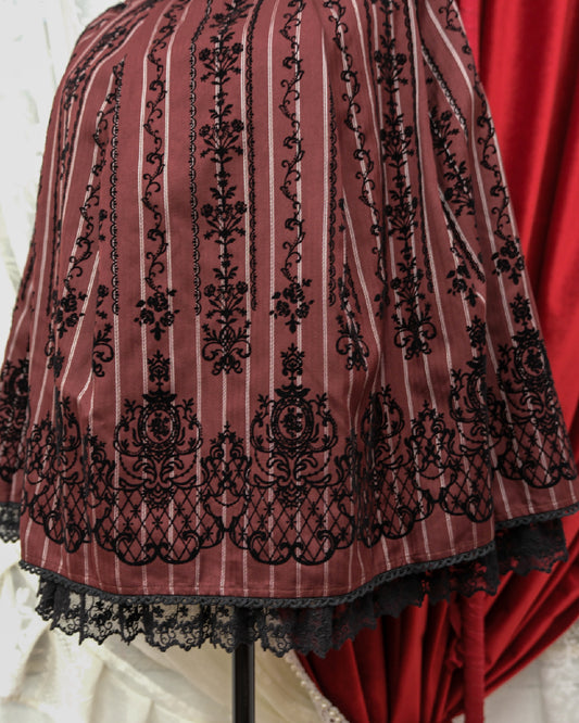 Axes Femme Wine Red Gothic Skirt
