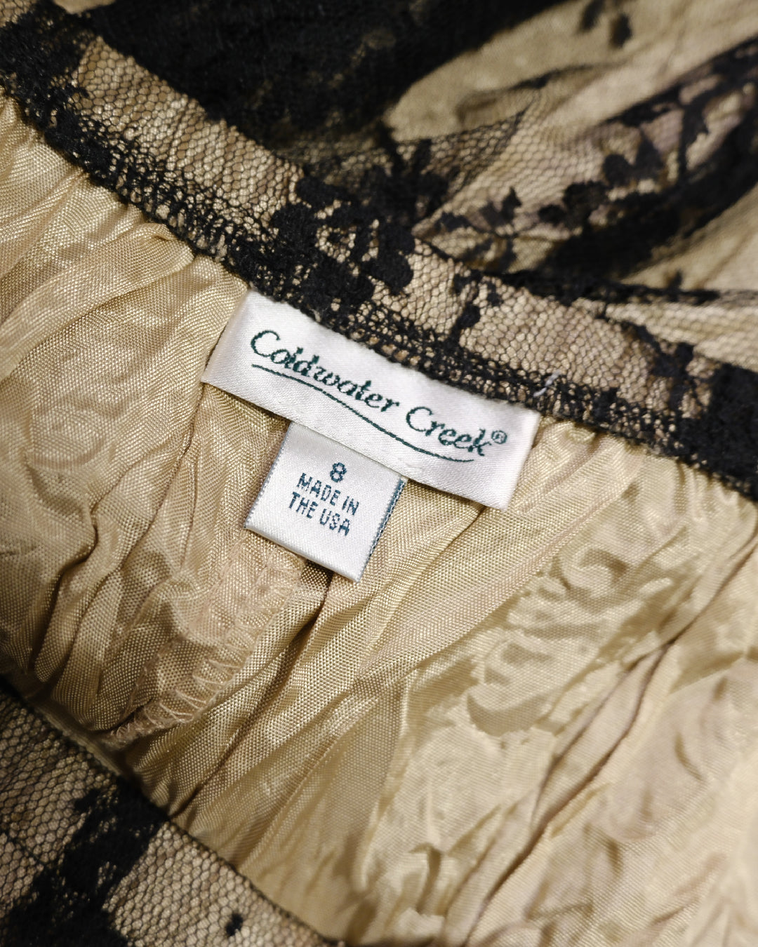 Coldwater Creek Olive Lacey Maxi Skirt