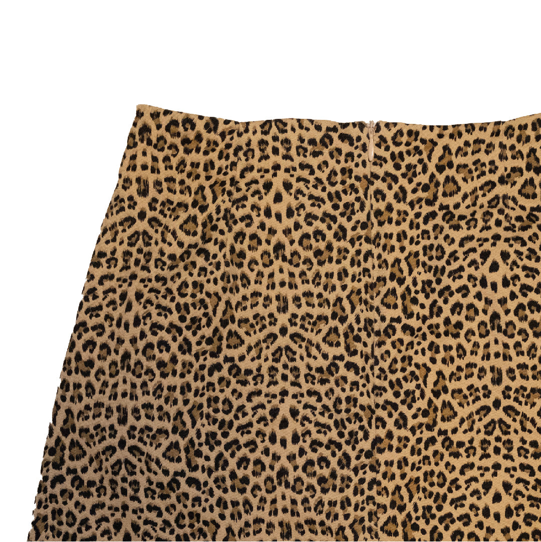 Leopard Print A-line Skirt