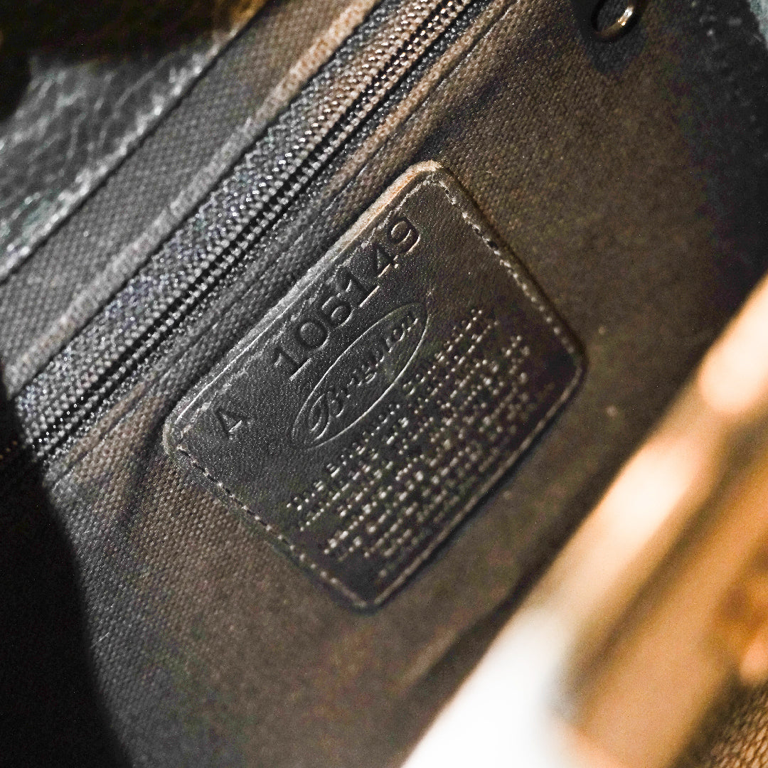 [Brighton] Black Alligator & Leather Hangbag