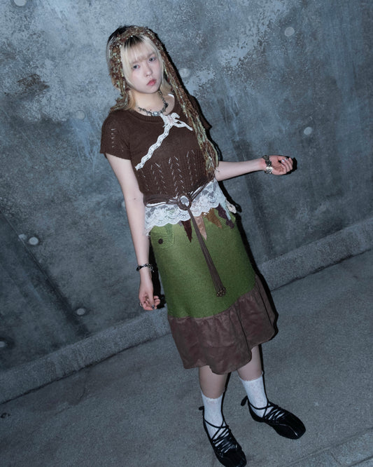 Remake Knit Patchwork Dress