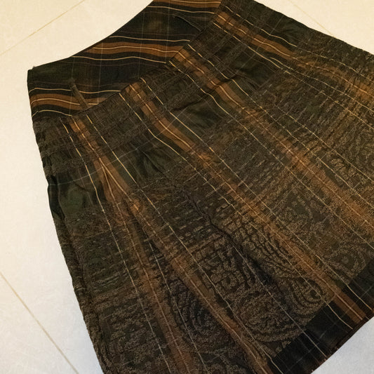 Forest Plaid Midi Skirt