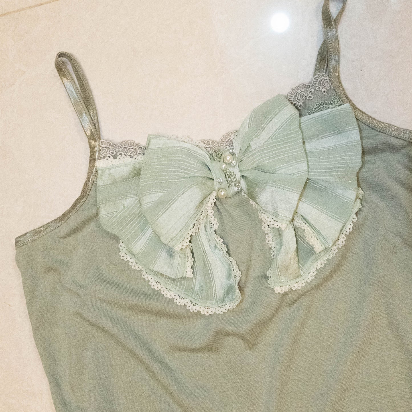 [axes femme] Celadon Ribbon Cami